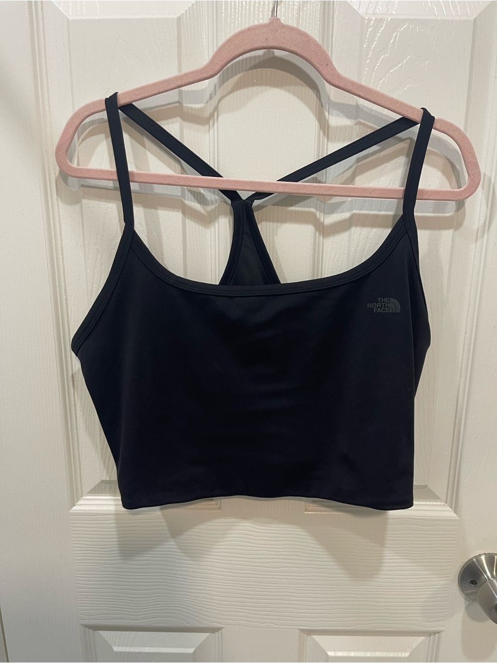 The North Face Black Strappy Crop Sports Bra size xl